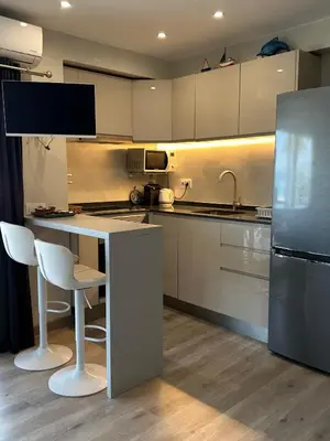 Una cocina o zona de cocina en Estudio con Impresionantes Vistas al Mar