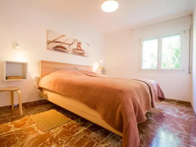 Cama o camas de una habitación en Apartamento en Cala Cristus