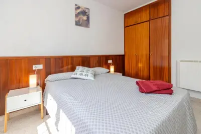 Cama o camas de una habitación en Apartamento en S agaró zona tranquila