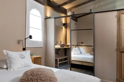 Cama o camas de una habitación en La Capella Costa Brava - By EMERALD STAY