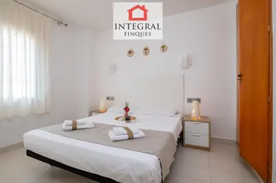 Cama o camas de una habitación en La Perla del Mar - Casa la Fosca