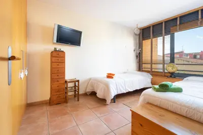 Cama o camas de una habitación en Casa en Palafrugell con jardin, Costa Brava