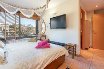 Cama o camas de una habitación en Casa en Palafrugell con jardin, Costa Brava