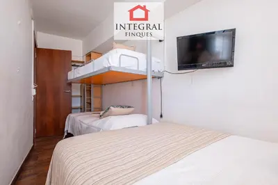 Cama o camas de una habitación en Miramar Apartament Palamós