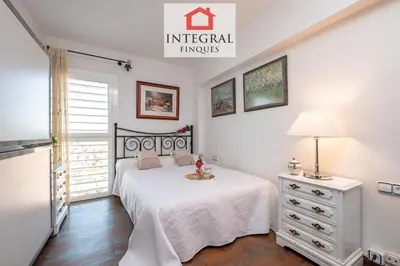 Cama o camas de una habitación en Miramar Apartament Palamós