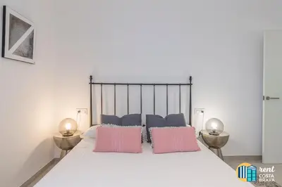 Cama o camas de una habitación en Villa Inge en Platja d'Aro