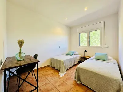 Cama o camas de una habitación en Miramar CostaBravaSi
