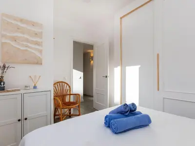 Cama o camas de una habitación en Apartment Jardins de S'Agaro by Interhome