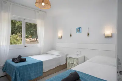 Cama o camas de una habitación en Encantador piso con imponentes vistas al mar