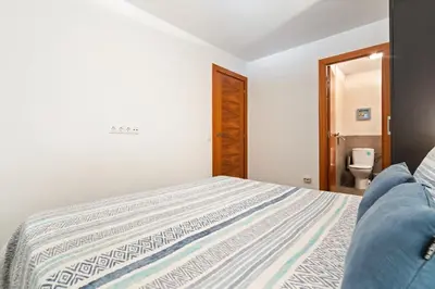 Cama o camas de una habitación en WELCS APARTAMENTO 130 PDA frente al mar