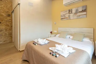 Cama o camas de una habitación en Mas Pigem