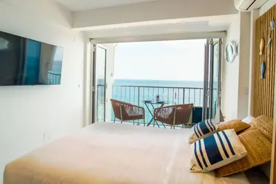Cama o camas de una habitación en Bambu Beach Studio by BHomesCostaBrava