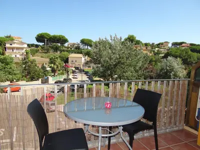 Un balcón o terraza de Apartamento con vistas a Mar en Lloret de Mar