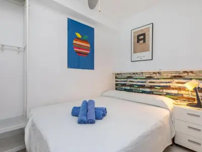 Cama o camas de una habitación en Studio Rosa Maria Mar by Interhome