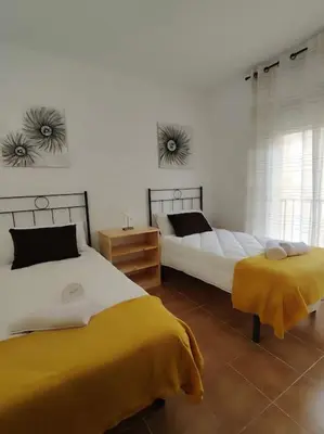 Cama o camas de una habitación en Refugio en el centro de Palamós