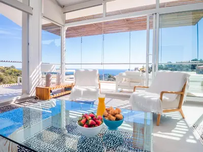 Zona de estar de Villa Azalia en Mas Nou Platja d'Aro
