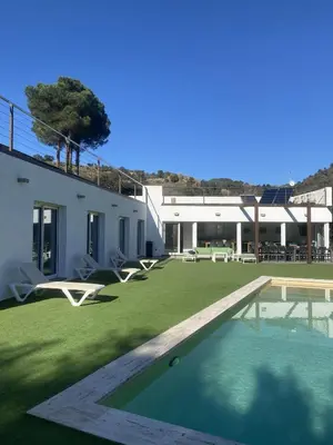 Piscina en o cerca de Casa Rio de Oro con piscina con playa y barbacoa