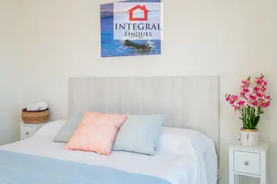 Cama o camas de una habitación en Port Nou Apartament Palamós
