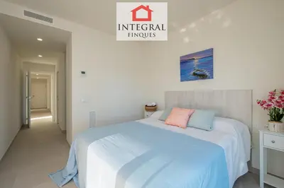 Cama o camas de una habitación en Port Nou Apartament Palamós