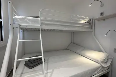 Cama o camas de una habitación en LETS HOLIDAYS Sea views apartment Platja d'Aro
