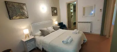 Cama o camas de una habitación en Apartamento Mar&Pol jardín privado y mascotas bienvenidas