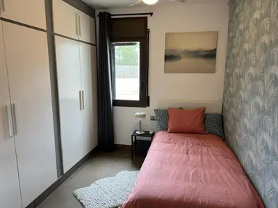 Cama o camas de una habitación en Casa Feliz Con Perros