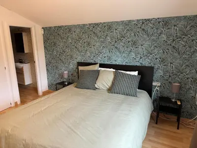 Cama o camas de una habitación en Casa Feliz Con Perros