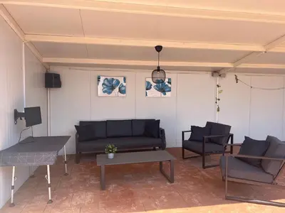 Zona de estar de Casa Feliz Con Perros