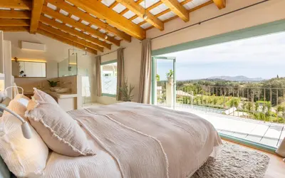 Cama o camas de una habitación en Mas CasaGran