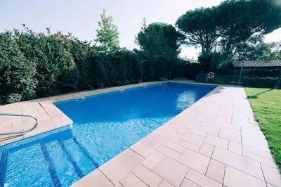 Piscina en o cerca de Apart. comfortable i modern Calella de Palafrugell, Wi-Fi, piscina