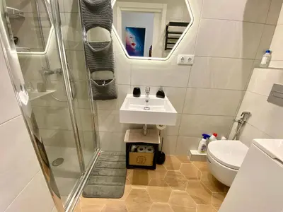 Un baño de Apart. comfortable i modern Calella de Palafrugell, Wi-Fi, piscina