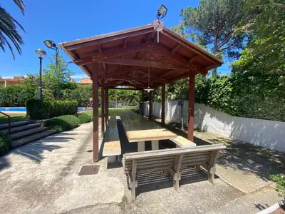 Jardín al aire libre en Apart. comfortable i modern Calella de Palafrugell, Wi-Fi, piscina