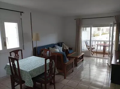 Zona de estar de Amplio apartamento Blanes