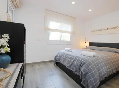 Cama o camas de una habitación en Cel i Mar Canet