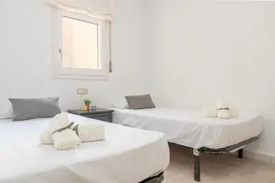 Cama o camas de una habitación en III Ático frente al mar en Tamariu