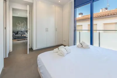 Cama o camas de una habitación en II Apartamento en playa de Tamariu