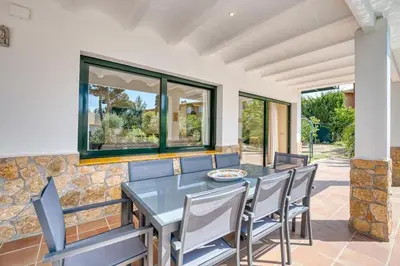 Un patio o zona al aire libre en Villa Martina