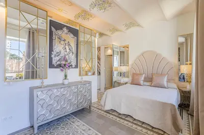 Cama o camas de una habitación en Luxury villa next to the beach