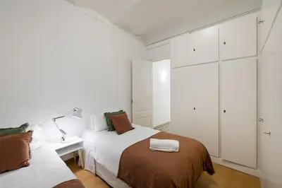 Cama o camas de una habitación en Cycle haven apt in Girona center