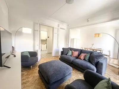 Zona de estar de Cycle haven apt in Girona center