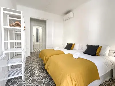 Cama o camas de una habitación en Cycle haven apt in Girona center