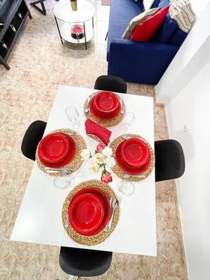 Zona de estar de Red Apartment Lloret