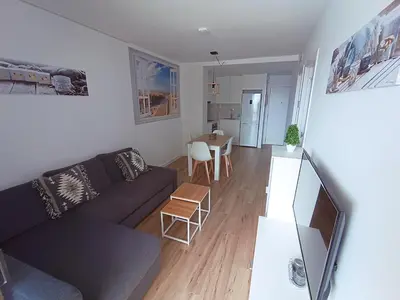Zona de estar de Apartamento nuevo en Calella totalmente reformado con Parking privado