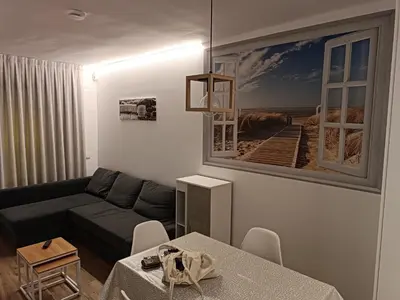 Zona de estar de Apartamento nuevo en Calella totalmente reformado con Parking privado