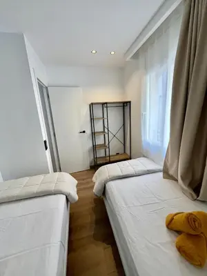 Cama o camas de una habitación en Encantador apartamento en Lloret de Mar