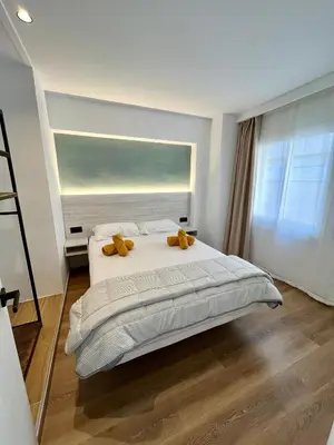 Cama o camas de una habitación en Encantador apartamento en Lloret de Mar