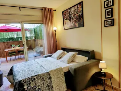 Cama o camas de una habitación en The Astrid Apartment