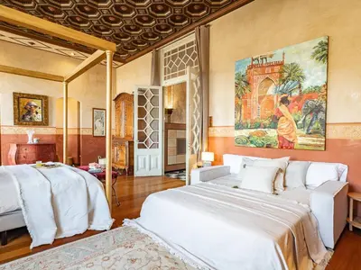 Cama o camas de una habitación en Casa Indiana en el corazón de Begur