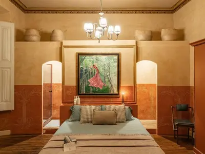 Cama o camas de una habitación en Casa Indiana en el corazón de Begur