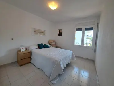 Cama o camas de una habitación en Apartament Empordanet